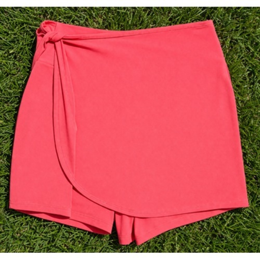 Athleta Pink Wrap Front Skort Athletic Tennis Running Shorts Skirt Sz S